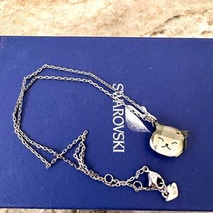 Swarovski kitten head necklace